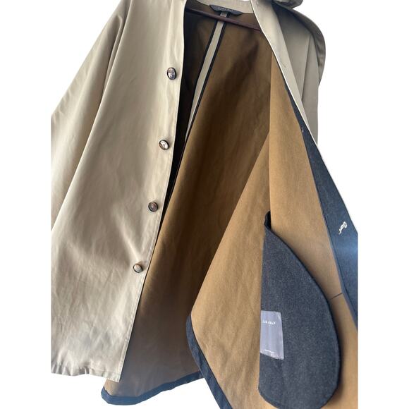 Zara mens Trench coat cape with hood size L in mint condition - Picture 7 of 11